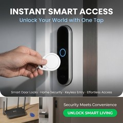 Rewritable NFC Keytags – 504 Bytes, Black – Compatible with Android & iPhones