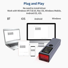 2D 1D QR Barcode with TFT Screen 3 in 1 & & P9E4