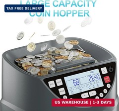 Aneken Coin Counter and Sorter with TFT Display – Accurate Sorting Machine for 5