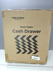 NEW In Box VOLCORA 500022 BLACK Auto Open Cash Register Drawer Commercial