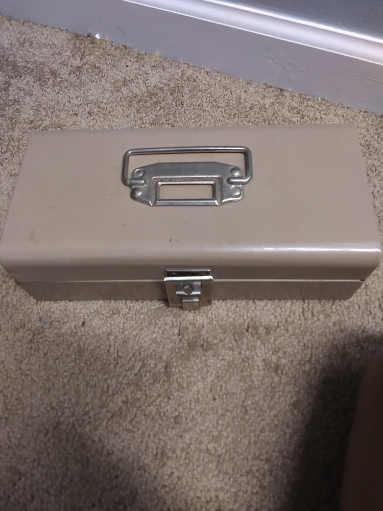 Metal Steel Brown Cash Box