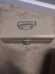 Metal Steel Brown Cash Box
