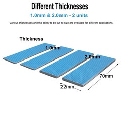 4 Pack m.2 Thermal Pad, 70x22mm 1mm 2mm Highly Efficient Thermal Conductivity…