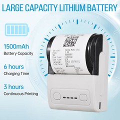 Bisofice Portable Thermal Printer 2 inch USB Receipt Bill Q9Z3