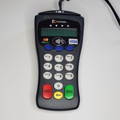 First Data FD-30 PIN Pad Credit Card Terminal with Cradle and USB Cable Black
