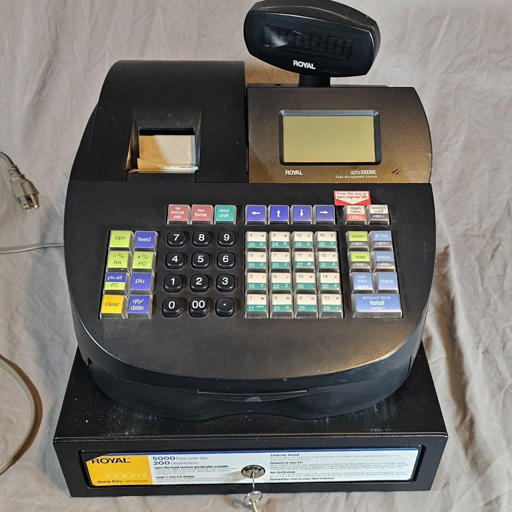 Royal Alpha 1000ML Cash Register Cash Management with a Drawer Key