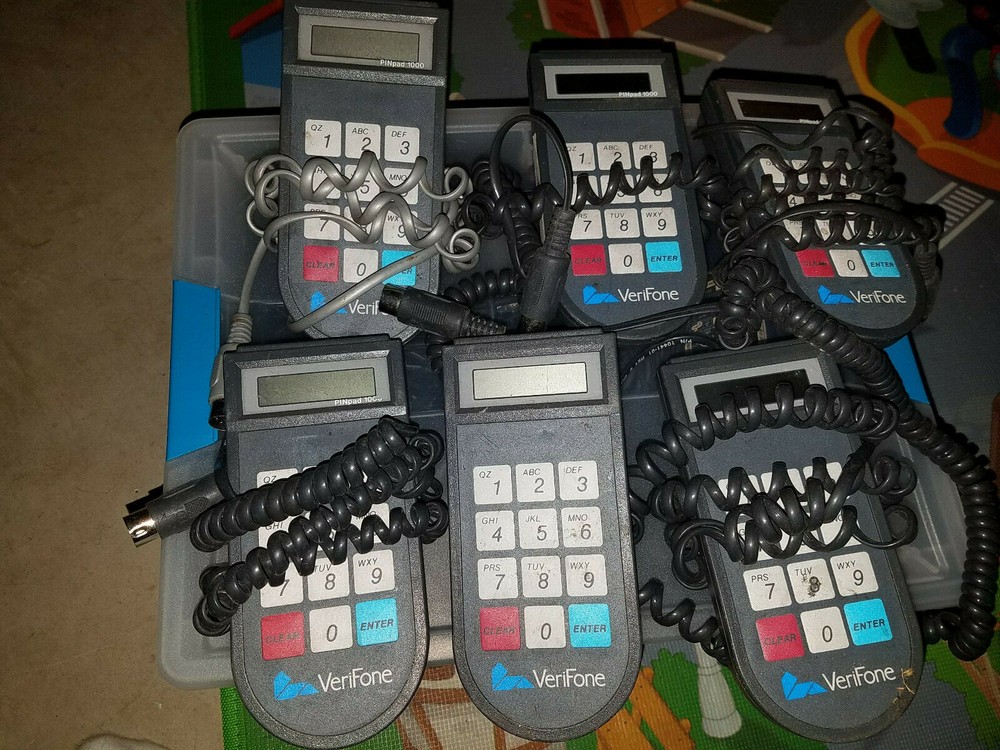 Lot Of 6 VeriFone PINpad 1000 Credit Card Payment Terminal Pin Pads w Cords