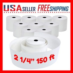2 1/4 x 150′ 1 Ply Bond Paper 10 Rolls Bond Kitchen Receipt Printer Calculators