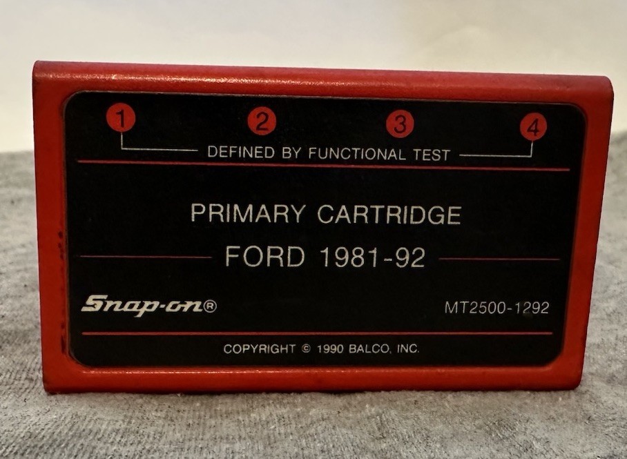 Snap On Primary Cartridge FORD 1981 Thru 1992 MT2500-1292