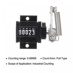 uxcell Manual Tally Counter with Spring 5 Digits Tally Counter Hand Tools Pul…