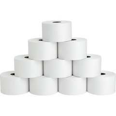Paper Rolls, Single Ply, Bond, 44mmX155′, 10/ Pack, White (31826)