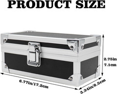 Lockable Cash Box Aluminium Alloy Single Row Currency Tray Money Organizer