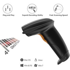1D Wired Barcode Scanner Reader For PC USB Laser Handheld UPC EAN Gun