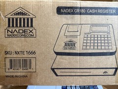 Nadex CR180 Electronic Cash Register Steel Cash Drawer White New Open Box