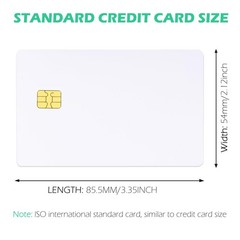 10 Pack SLE4442 Chip Blank Credit Cards with 2 Track Magnetic 10pack, white