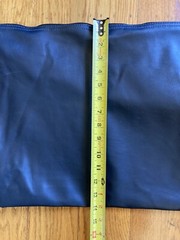 Large Currency Bank Deposit Bag Vinyl Zipper Bag 21.5 in x 14 in Navy Blue