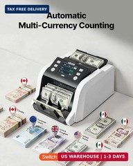 VEVOR Mixed Denomination Money Counter Machine, 1200 Notes/Minute, Cash Counter