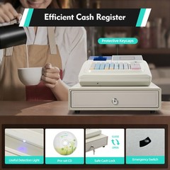 NEW Electronic Cash Register 48 Keys Cash Management System with Thermal Printer