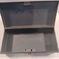 Asco Vintage Lock Box Moldmaster Cash Till Portable 10x5x3 NO KEY Gray Metal