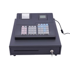 USB port Black Thermal Printing Electronic Cash Register with Cash Drawer RS232