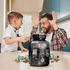 Digital Coin Counting Piggy Bank X-Large 2.4L Capacity with LCD Counter Jar