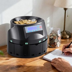 VEVOR USD Coin Sorter Coin Counter Wrapper and Roller 300 Coins/min LCD Display