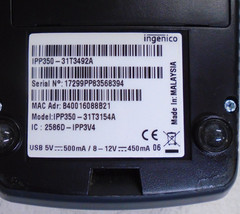 Used Ingenico iPP350 Credit Card Reader | IPP350-31T3154A | IPP350-31T3492A