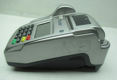 FirstData Silver Wireless Portable Terminal Credit Card Machine No Power Adapter