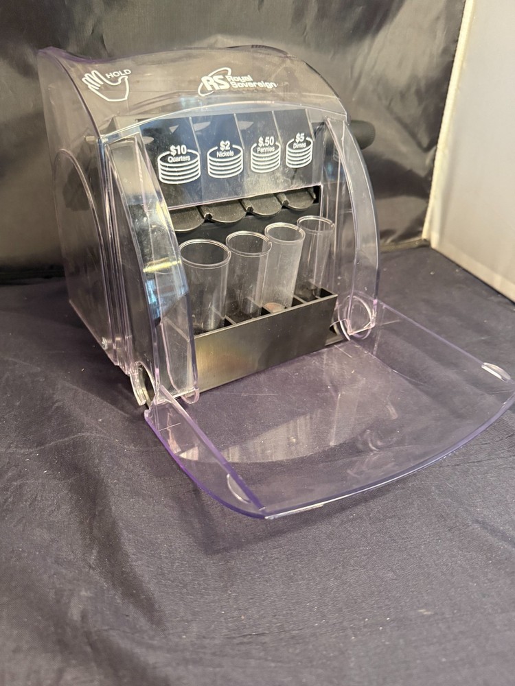 Royal Sovereign Manual Hand Crank Coin Sorter, incl 42 Coin Wrappers