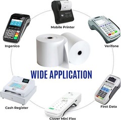 50 Rolls Thermal Paper Rolls 2 1/4″ x 165′ Cash Register POS Card Receipt Paper