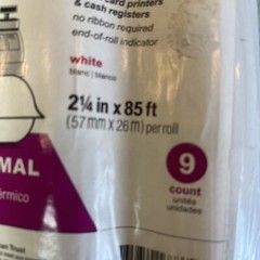 Nine Rolls Of Thermal Paper Rolls 2 1/4 X 85 Ft Office Depot