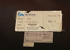 V950 VeriFone Ruby Sapphire P158-100-04 Rev D with DVD For POS 120V