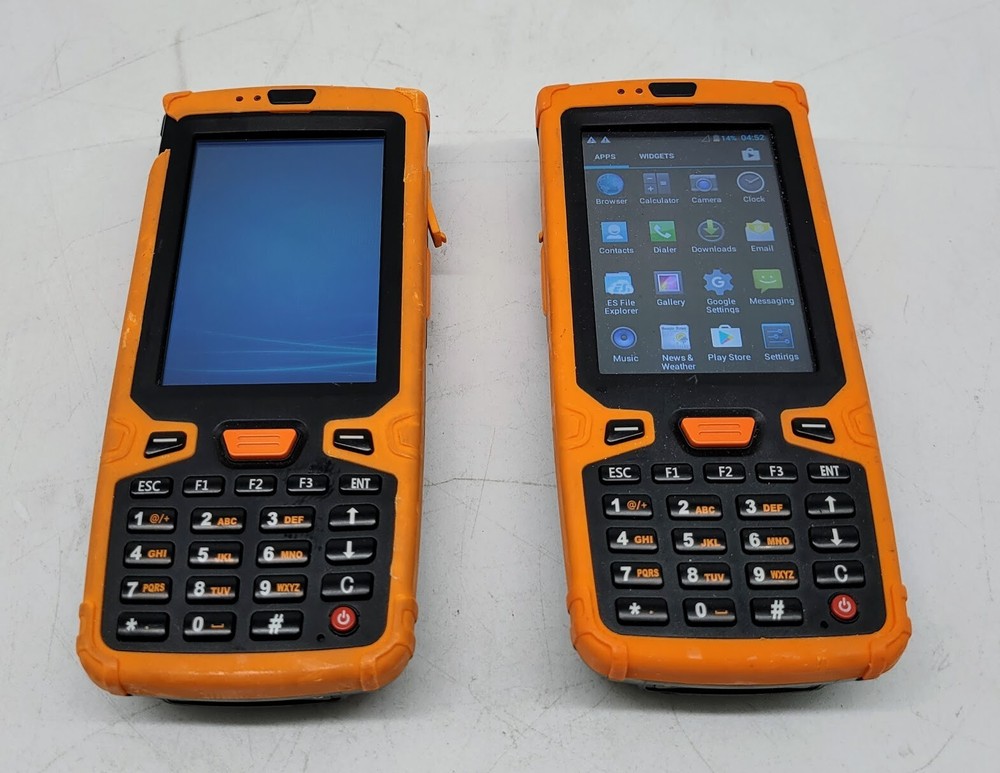 LOT OF 2 Handheld Touchscreen Barcode Scanner Terminal with Android OS HT380A