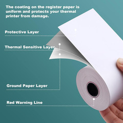 SJPACK Thermal Paper 3 1/8 X 230Ft Pos Receipt Paper, 10 Rolls Cash Register Rol