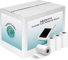 Thermal Receipt Paper for Clover Flex | 30 Rolls | Compatible with Clover POS Mo