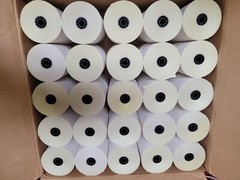 Alliance 3410 Carbonless Receipt Rolls 3″ x 95′ 2-Ply White/Canary – 50 Rolls