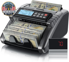 AL1000 Money Counter Machine with Value Counting for USD & EUR, UV/MG/MT/IR/DD/H