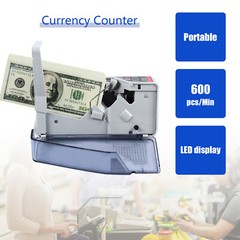 Mini Banknote Counter Bill Cash Money Counter Machine Portable Handy 600pcs