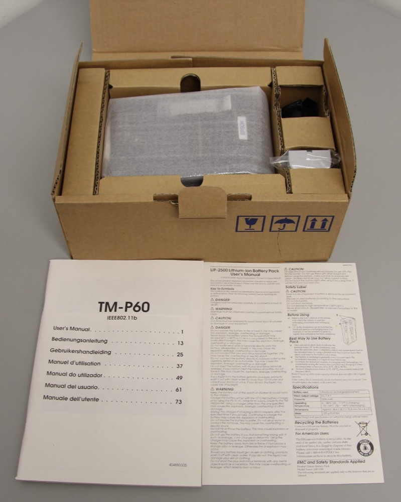 Brand New Epson TM-P60 M196B POS Thermal Receipt Printer Bluetooth With Battery