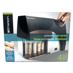 Emerson 4-Barrel Automatic Coin Sorter Used Tested Working.