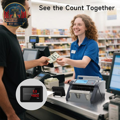 Money Counter Machine Pro with Value Count for Dollar Euro Accurate 110V | Large