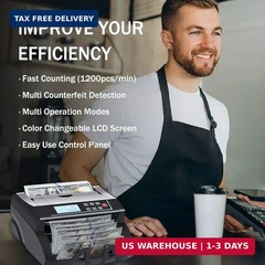 Money Counter Machine Count Value for US Dollar only,UV/MG/MT/IR/DD Detection Bi