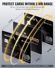 RFID Blocking Card,Contactless NFC Debit Credit Card Passport Protector, One Car