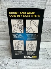 COIN COUNTING TUBES FAST WRAP NR MMF INDUSTRIES PENNY NICKEL DIME QUARTER USA