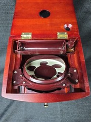 MAGNIF Deluxe Coin Sorter Wood CLASSIC CHERRY Box Lid Tubes Missing 1 Drawer