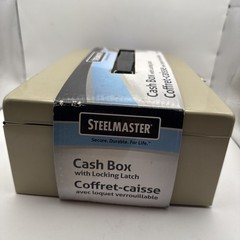 SteelMaster Metal Heavy Duty Cash Box Locking Latch 7 Compartments 2 Keys
