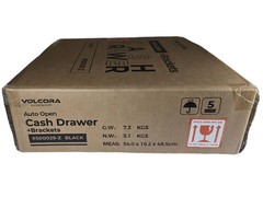 Volcora 500029-Z Black Auto Open Cash Drawer