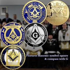 9pcs Masonic Challenge Coin Set United States Freemason Coins1