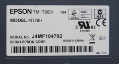 Epson TM-T88IV M129H RS232 Serial Thermal POS Receipt Printer NO Power Supply