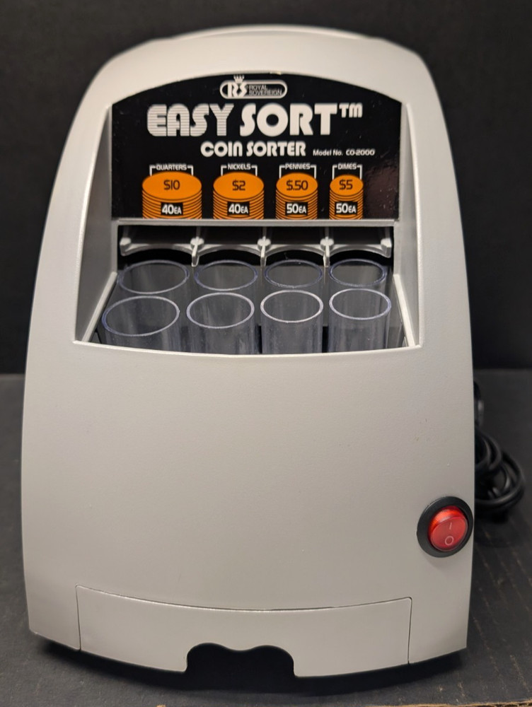 Royal Sovereign Easy Sort Coin Sorter C0-2000 Tested & Working